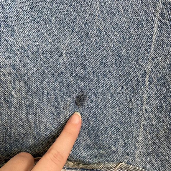 ZARA Super High Rise Baggy Mom Jeans Light Wash Trendy Size 2 Distressed - Picture 7 of 7